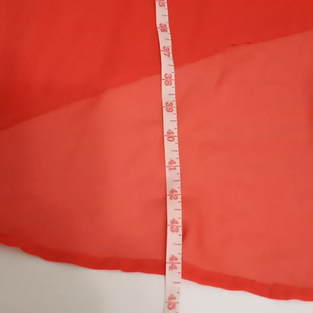 Paper Doll Orange Sleeveless High Low Maxi Dress Size L Button Front - Picture 9 of 11